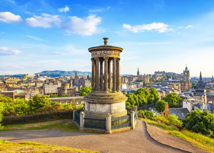 vue d'Edimbourg depuis la colline de Calton Hill