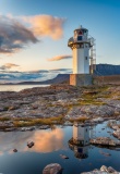 coucher de soleil au phare de Rhue près d'Ullapool