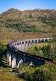 vue sur le train Jacobite sur le viaduc de Glenfinnan