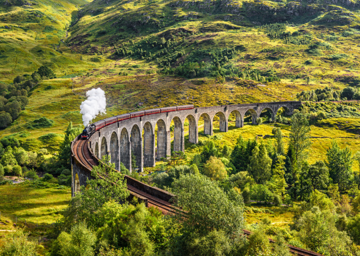 Train Jacobite sur le viaduc de Glenfinnan