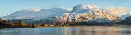 Mountains and calm blue